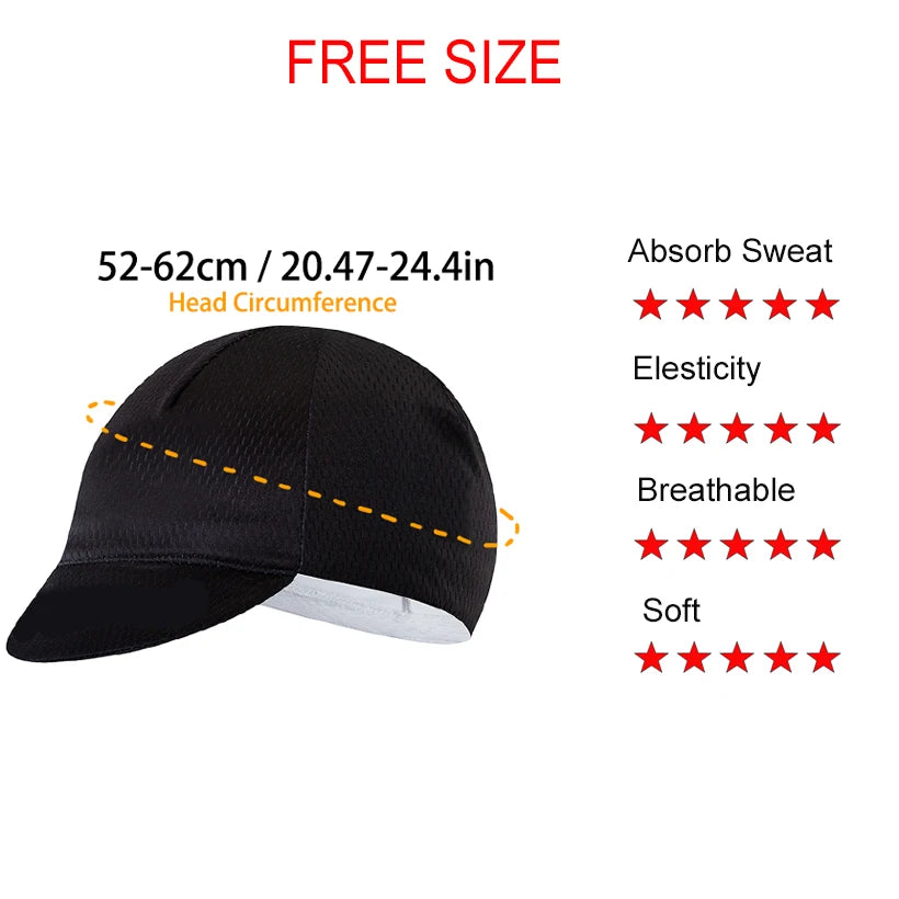 Gorra de ciclismo de los Emiratos Árabes Unidos para hombre: gorras clásicas de verano de secado rápido, para equipo profesional, ciclismo de carretera, montaña (MTB) y competición, para llevar debajo del casco