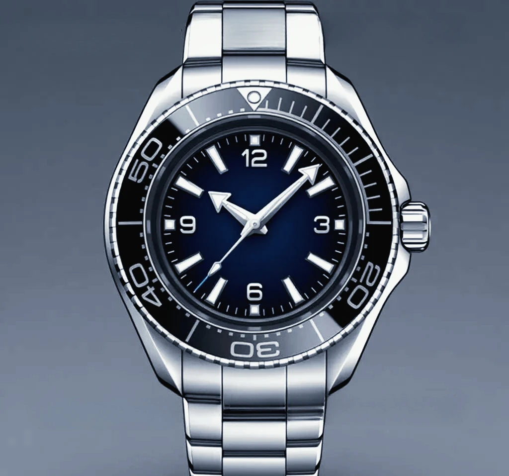 904L Stainless Steel case, for Men Automatic Mechanical Movement Luxury Watch, Black Blue Leather Ceramic Exquisite Heritage