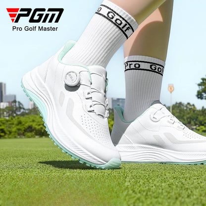 Scarpe da golf da donna PGM estive traspiranti con lacci a rotella, rialzate, antiscivolo, sneakers sportive outdoor coreane XZ417