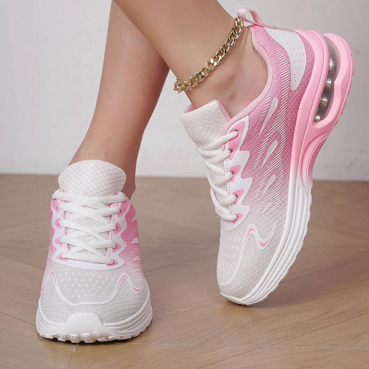Damen-Sneaker Laufschuhe Damenmode mit Luftkissen und atmungsaktivem Mesh – Tennis- und Sportschuhe