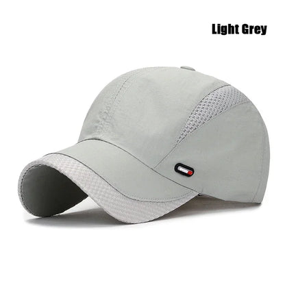 Summer Breathable Mesh Quick-Drying Hat Outdoor Sports Sun Hat Red Leather Label Sun Protection Sun Hat