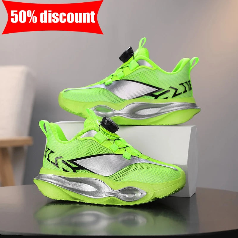 Kinder-Sneaker, modisch, mit dicker, weicher Sohle, Dämpfung, elastisch, lässig und bequem – neue leichte Mesh-Tennisschuhe und Jogging-Schuhe