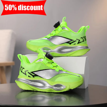 Kinder-Sneaker, modisch, mit dicker, weicher Sohle, Dämpfung, elastisch, lässig und bequem – neue leichte Mesh-Tennisschuhe und Jogging-Schuhe