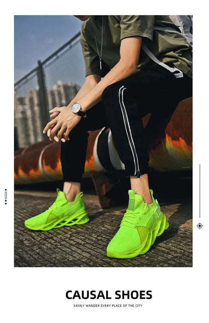 Hot Sale Fashion Purple Casual Sneakers Women Men Blade Running Shoes Big Size 48 Light Breathable Sports Shoes Men Mesh Sneakers