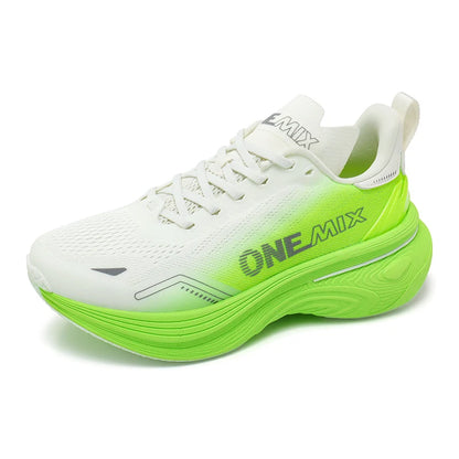 ONEMIX Bumper Max Jogging Running Shoes, Unisex Lightweight Sneakers, Road Wear-Resistant, Fashion Sports Fitness Shoes