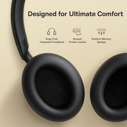 Baseus Bowie MH1 Bluetooth Headphones 48dB Noise Cancellation Hi-res LDAC Over Ear Headset Audio Wireless Earphone Earbuds