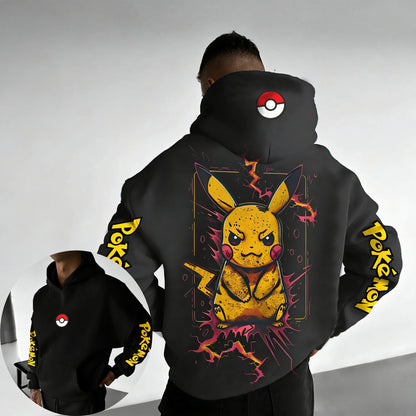 2026 Pokémon Games Pikachu Co Branded Cotton Hoodie Spring/Summer New Harajuku Men's and Women's Loose Casual Parent Child Top