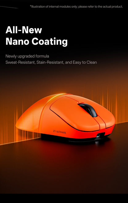 ATK Blazing Sky Z1 V2 Ultimate Wireless Mouse PAW3950 Ultra Dual 8K Gaming Mouse Ergonomic Self Developed Medium Large Hand
