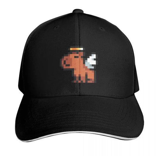 Smol Pixel Capybara - Angel Baseball Cap beach hat Golf Hat luxury woman cap New Hat Girl Men's