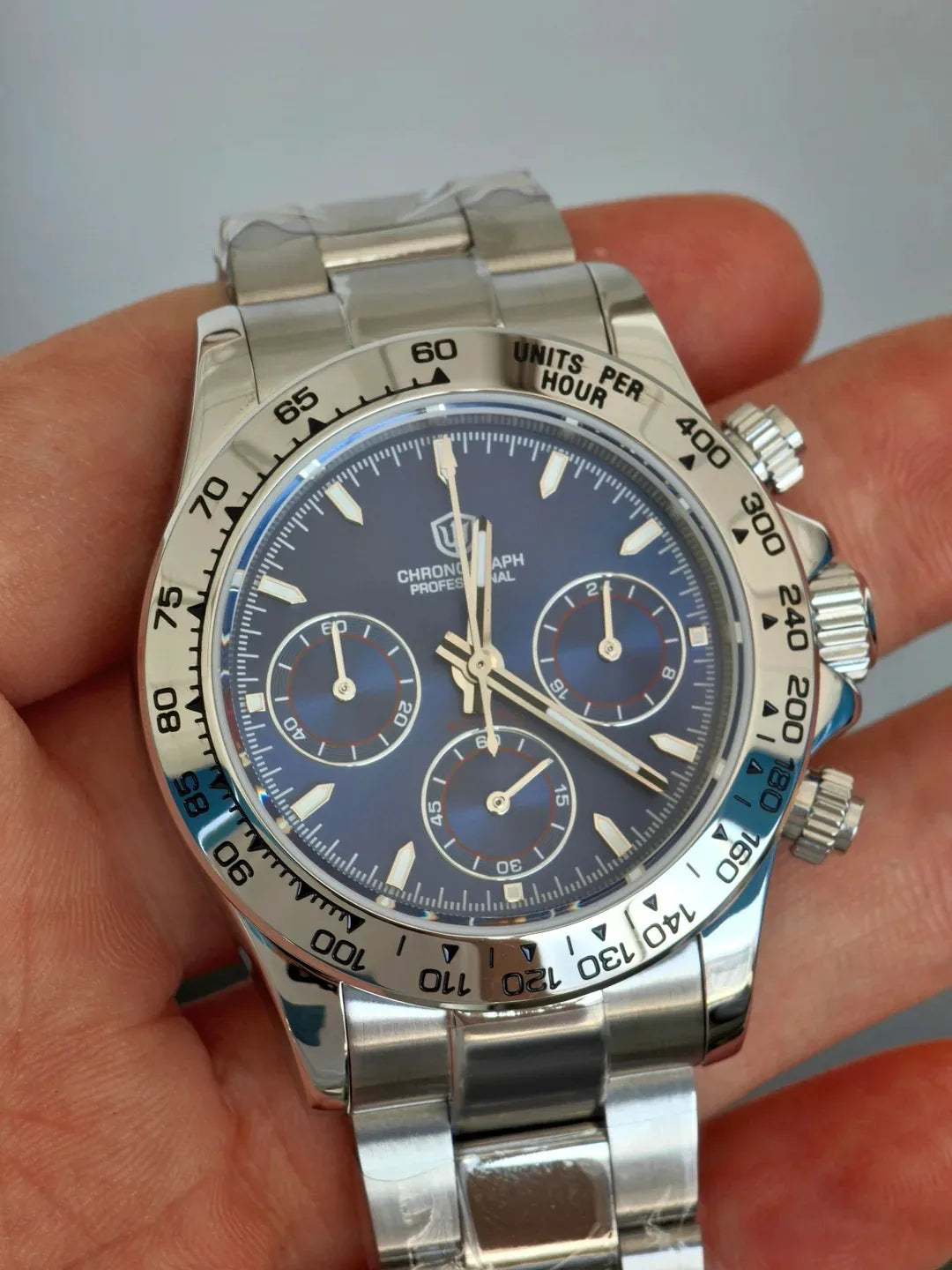 Watchdives WD16500 V2 Men Watch VK63 Quartz Movement Chronograph Wristwatch Stainless Steel Sapphire Crystal Luminous  Watches
