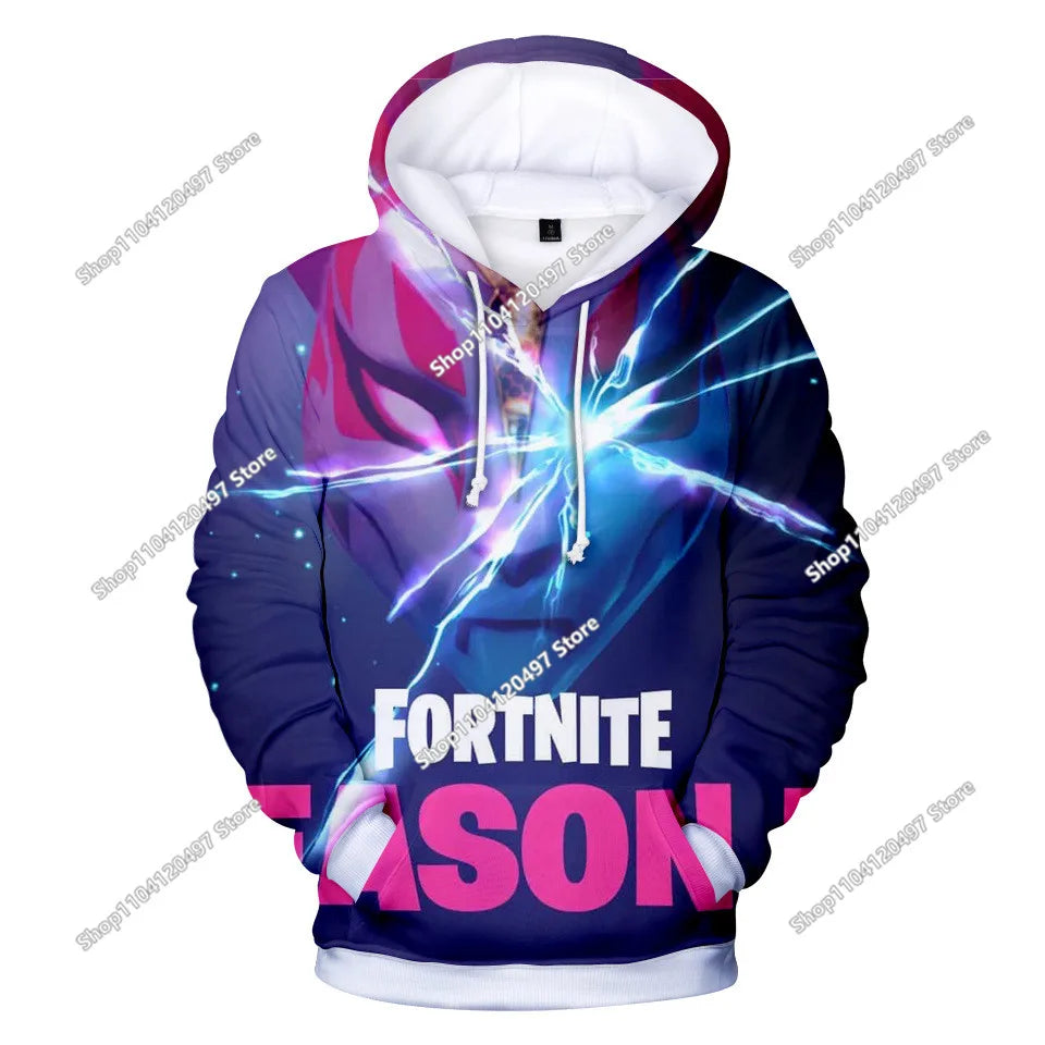 Game Fortnite Hoodies Teenager Boys Hoodie Kids Sweatshirts Cartoon Leisure Outerwear Children Cosplay Pullovers Streetwear Gift