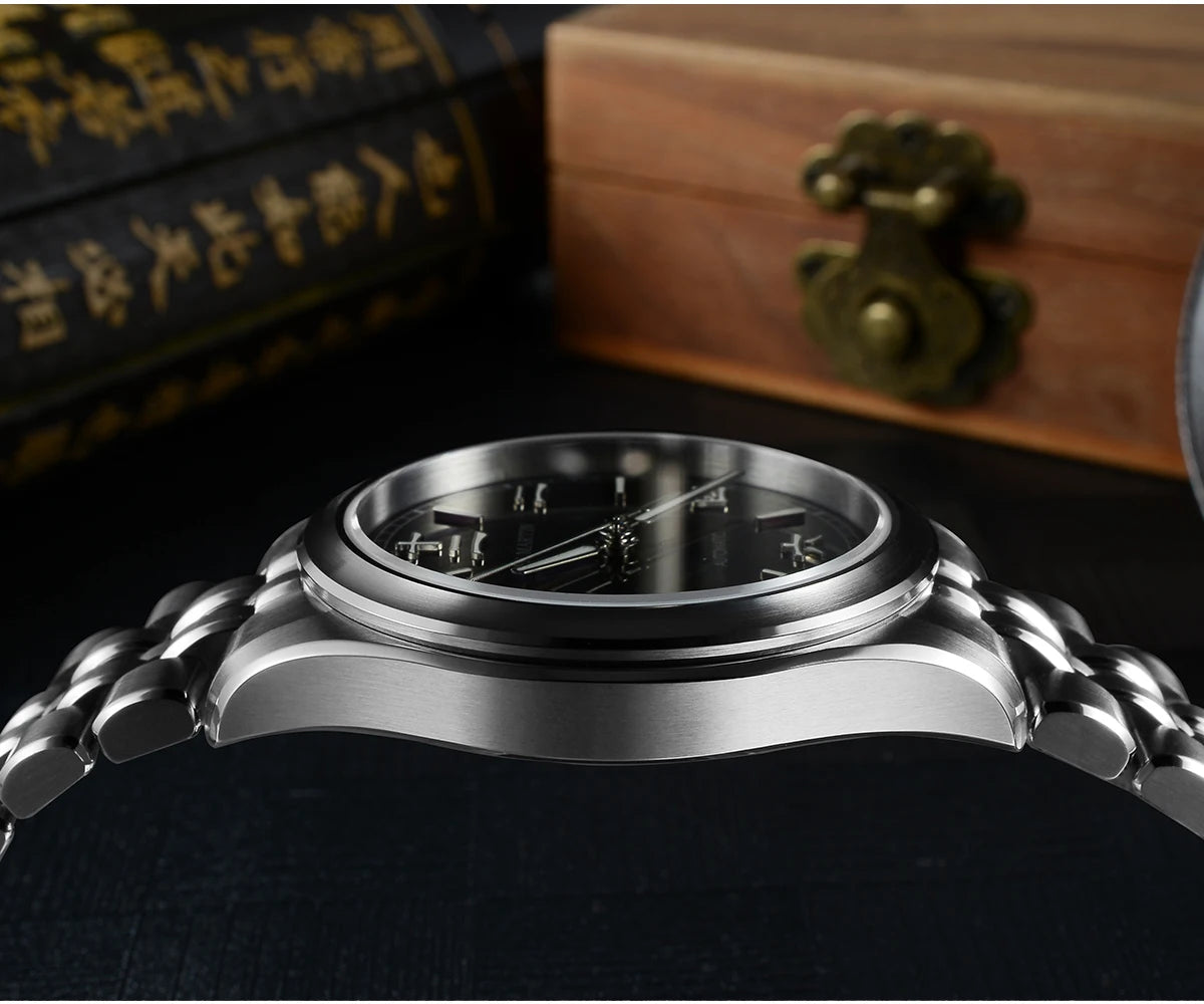 San Martin New 39mm Gada Watch Chinese Style Original Design Sunburst JianZhan Miyota 90S5 Men Dress Automatic Mechanical SN0144
