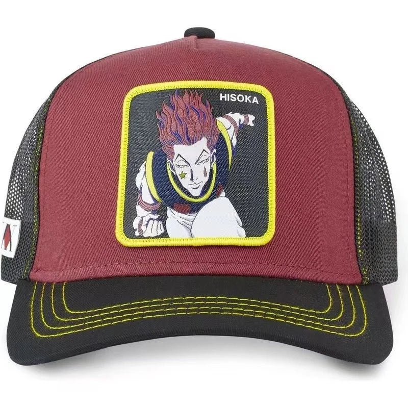 Hunter X Hunter Cap Summer Snapback Baseball Cap Men's Embroidery Hip-Hop Cap Style Sun Visor Adjustable Trucker Mesh Cap