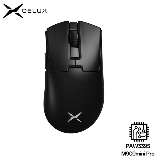 Delux M900mini PRO Wireless Gaming Mouse Ergonomic Ultra-Lightweight 40g PAW3395 8K Hz for Medium to Small Hands PC Laptop Gamer