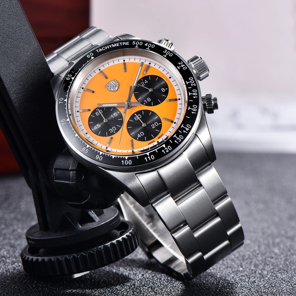 Herrenuhr RollsTimi – Luxuriöser Quarz-Chronograph, Saphirglas mit Antireflexbeschichtung, wasserdicht, leuchtend – Geschenkidee für Herren