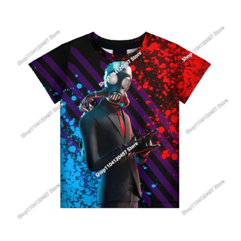 Cartoon Fortnite T Shirt 3D Printed Boys Girls Streetwear Kids Clothes Funny Tshirt O-Neck Summer Tops Birthday Gifts