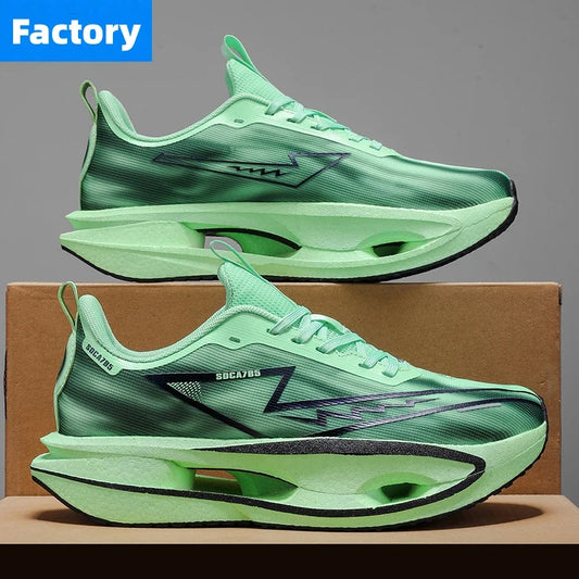 Running Shoes Marathon Speciality Men Sports Carbon Board Breathable Ultralight Womens Comfy Athletic Cushion Stability Sneakers
