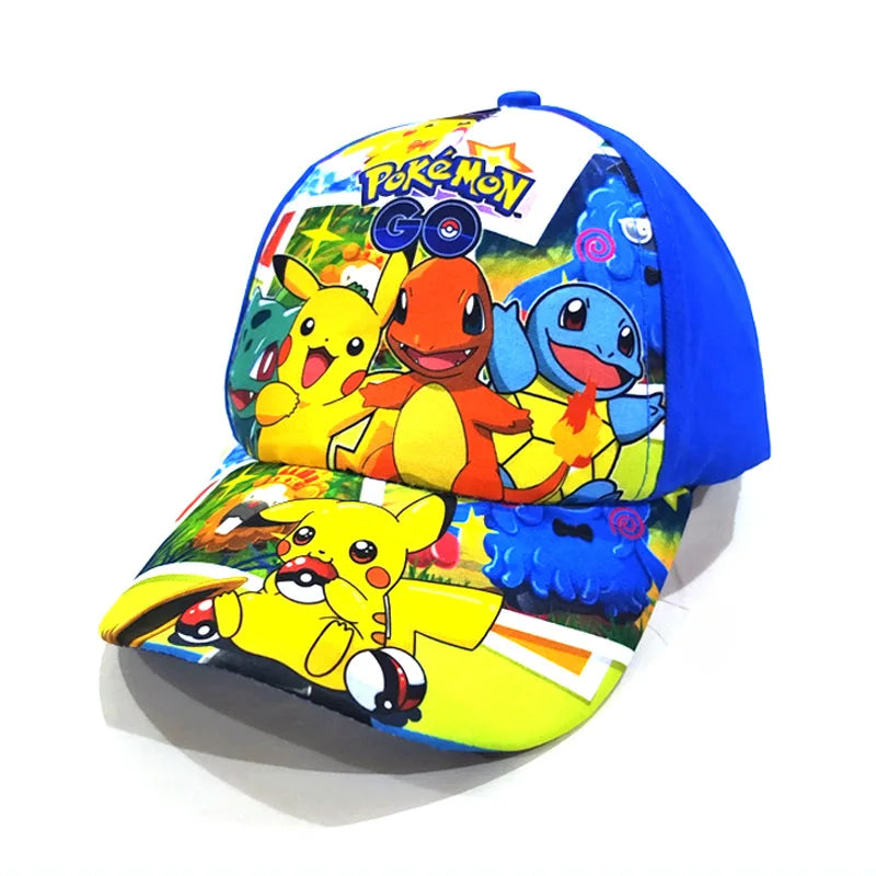 Kreslená baseballová čepice s motivem Pokémona Pikachu, nastavitelná, Pokemon Cosplay, Hip Hop, pro děti, dívky i chlapce, anime postavičky, hračky, dárky pro děti
