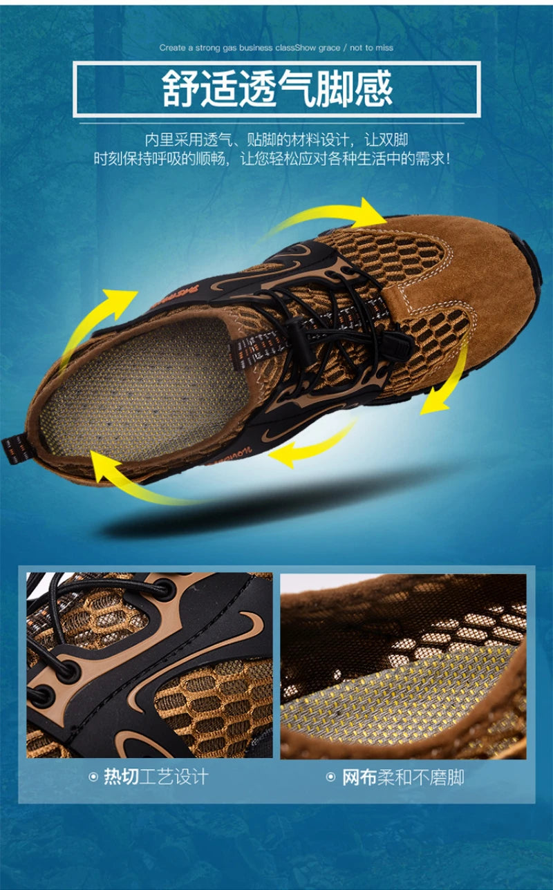 Breathable Outdoor Hiking Shoes Sports Wading Shoes Fishing Men's Shoes Summer Casual Sandals Comfortable and Breathable