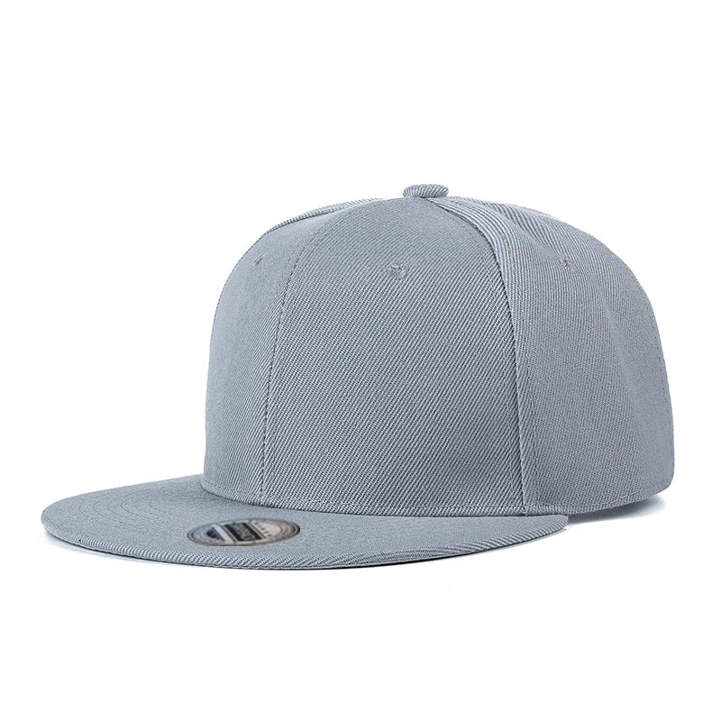 Cap Plain Snapback-kasket til voksne – Hip Hop-baseballkasket til mænd og kvinder – udendørs fritidskasket