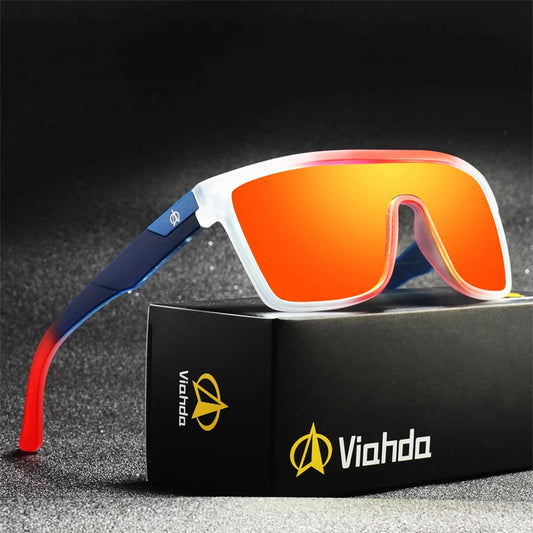 VIAHDA Outdoor Sport Goggle Sunglasses Women For Men Luxury Brand Designer Vintage Sun Glasses