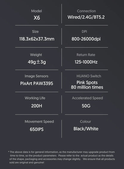 X6 Attack Shark Mouse RGB Touch Magnetic Charging Base Tri-Mode Connection Macro Pro Gaming Mouse
