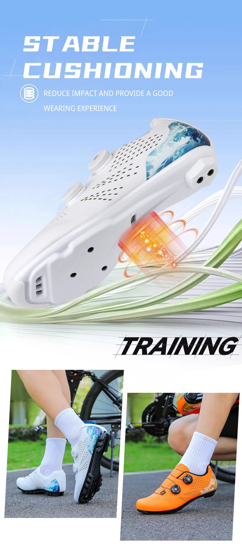 Professional Men's Road Cycling Sneakers, Bike Shoes with SPD MTB Sole, Flat Racing Speed Trail Mountain Bicycle Footwear, Pedal Sports