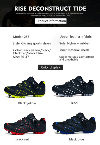 Men's Road Bike Cycling Shoes Women's Cycling Sports Shoes Compatible With SPD & Look Delta Cleats Outdoor Mountain Bike Cycling Shoes