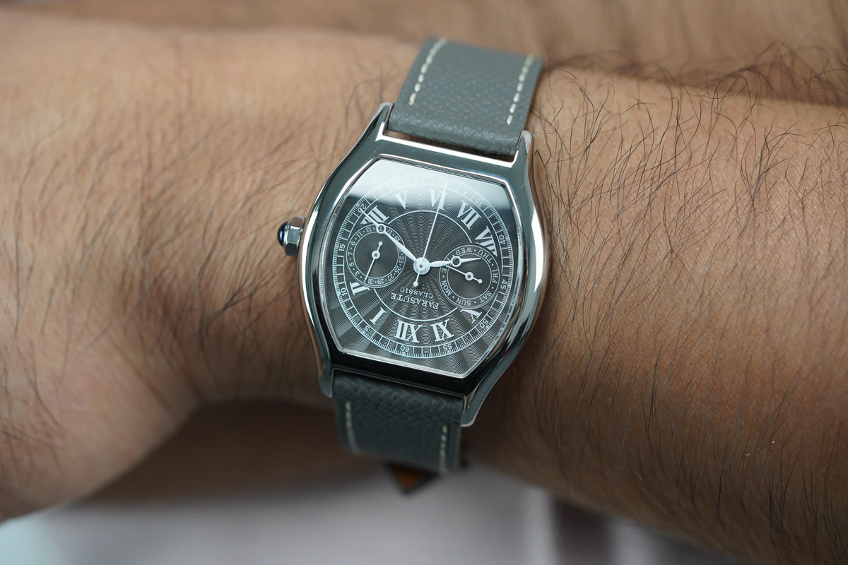 FARASUTE 36mm Luxury Retro Men Quartz Watch VH64 Movement Stainless Steel Sports Fashion Sapphire Glass Waterproof Watch Relogio