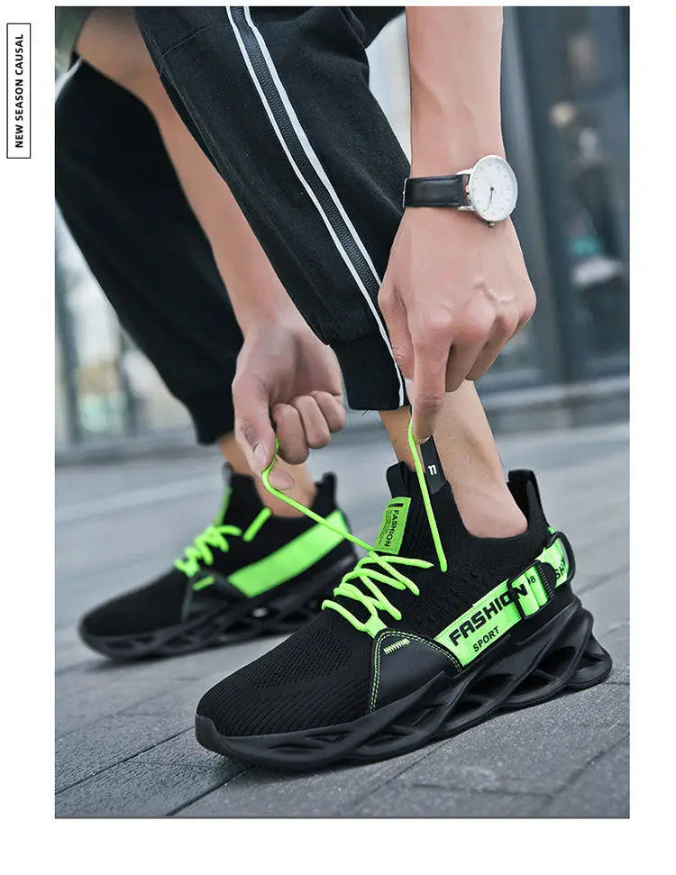 Hot Sale Fashion Purple Casual Sneakers Women Men Blade Running Shoes Big Size 48 Light Breathable Sports Shoes Men Mesh Sneakers
