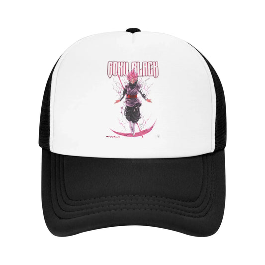 Produit gaming premium Fraquane, Dragon Ball Black Goku Trucker Cap Men Women Hat Sun Hat Sports Cap Adjustable Polyester Mesh Baseball Cap Summer, produits de luxe