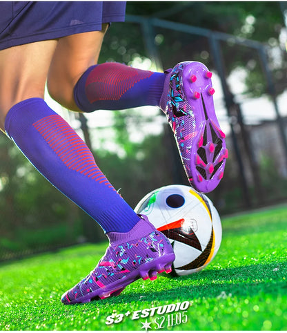 Ghete de fotbal profesionale pentru bărbați, din plasă respirabilă, crampoane antiderapante, sneakers rapizi la modă pentru gazon artificial, pantofi de fotbal pentru bărbați