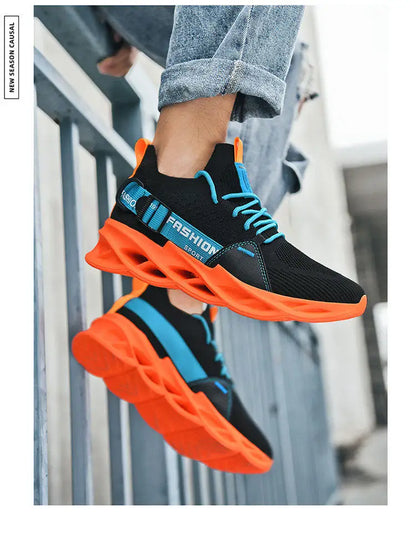 Hot Sale Fashion Purple Casual Sneakers Women Men Blade Running Shoes Big Size 48 Light Breathable Sports Shoes Men Mesh Sneakers