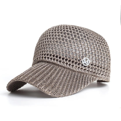 Unisex Hollow-out Design Mesh Baseball Cap Breathable Summer Sun Hat Baseball Cap