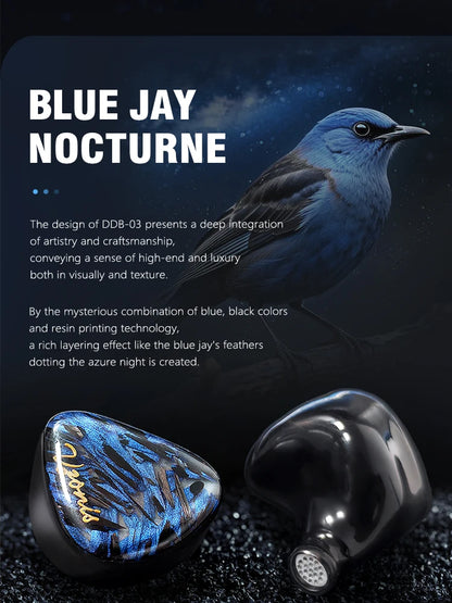 Vzonis DDB-03 HiFi IEM 1DD+1BA+1 Bone Conduction Hybrid Driver Gaming earphones in ear high resolution resin music Headphone