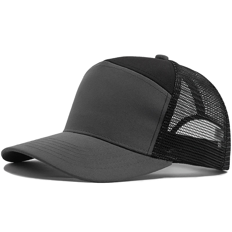 Casquette de baseball 7 panneaux d'été, casquettes en maille tendance hip-hop pour hommes, casquette de camionneur, visière, casquette à visière rigide, casquette snapback, pour femmes, unisexe, nouvelle marque tendance