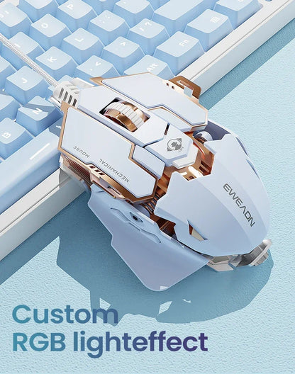 G5 Mechanical E-sports Wired Mouse RGB 9 Button Macro Programming Gaming Mute Mouse 12800 DPI For Desktop Computer Laptop