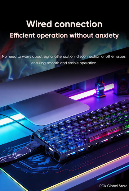 IROK MG63 Hollow Aluminium Gaming Magnetic Mechanical Keyboard 60% RT0.001mm 8KHz 0.07ms 512K RGB Hot Swap Wired Gamer Keyboard