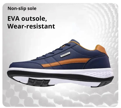 Leather Sneakers for Men, Casual Shoes, Soft Sole, Outdoor Walking Shoes, Sports, Four Seasons