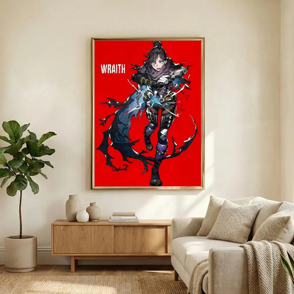 Apex Legends Poster HD Waterproof Self-Adhesive Wall Art with Multi-Scene Compatibility
