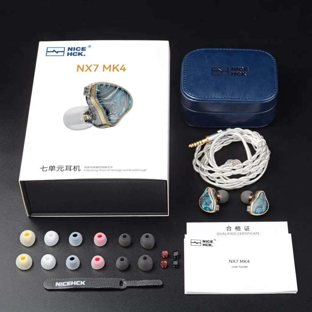 NICEHCK NX7MK4 MK4 Stabilized Wood HIFI Earbud 7 Driver Units Hybrid Audiophile Earphone With Replaceable Tuning Filters IEM MK3