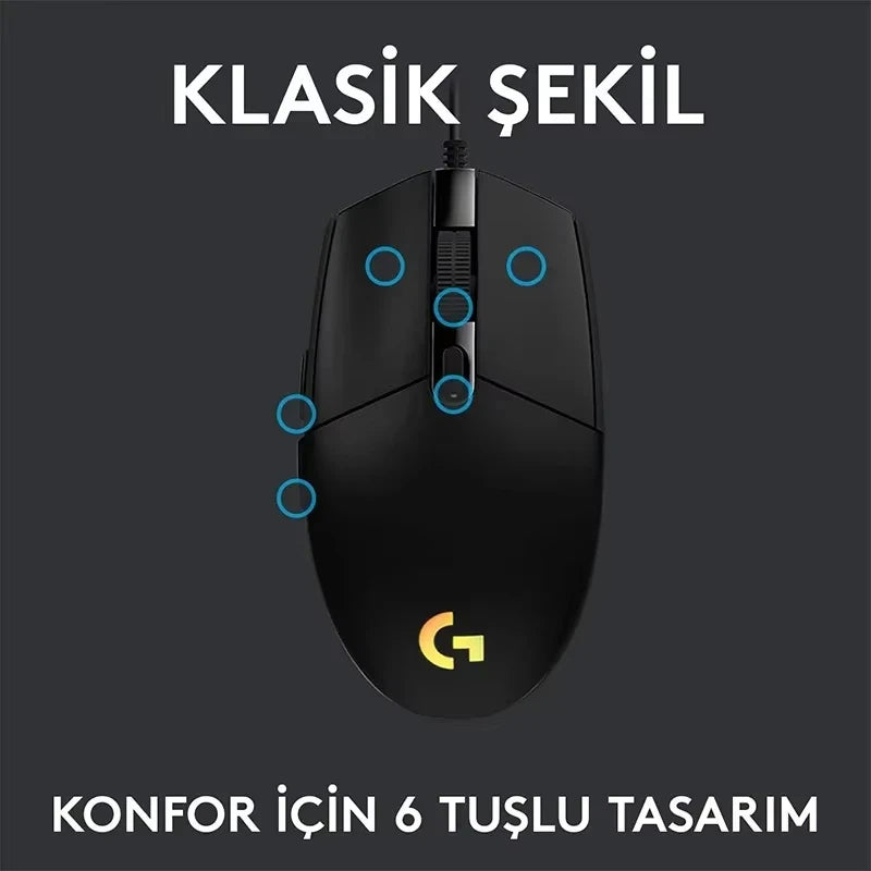 Logitech G305 G304 Gaming Mouse High DPI Precise Positioning Long Lasting Battery Perfect for Home Office Travel PC Gamer