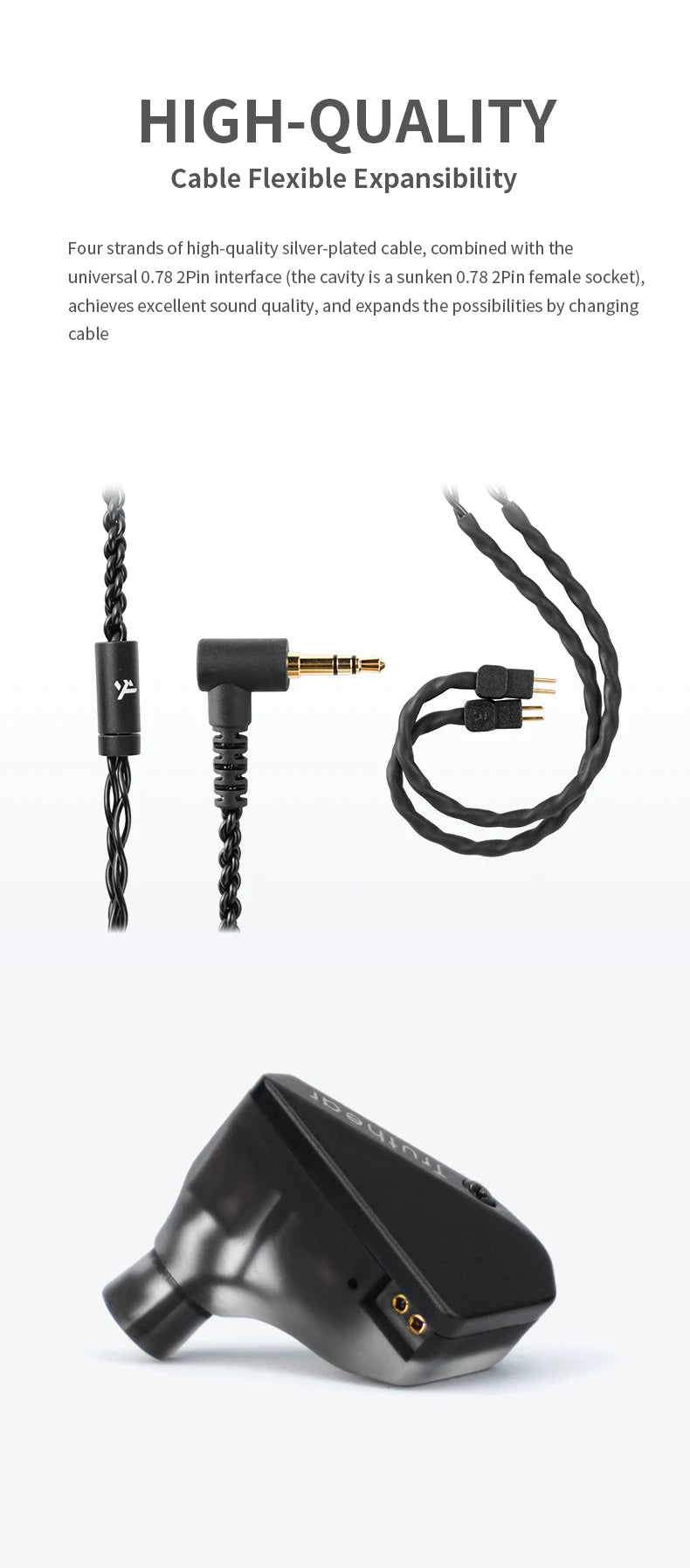 Truthear HEXA 1DD+3BA Hybrid Earphones with 0.78 2Pin Cable Earbuds