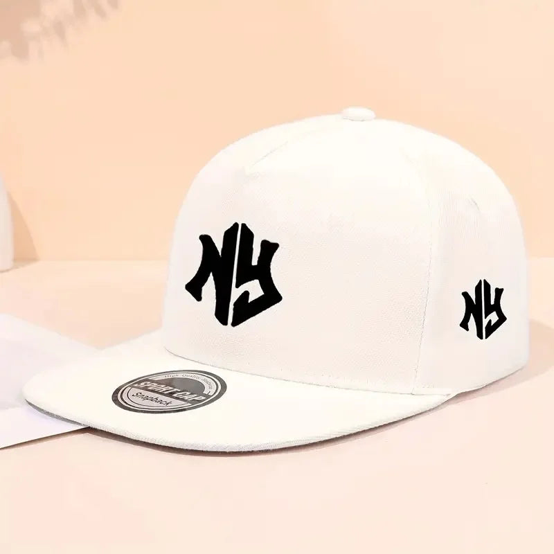 Baseballová čepice s neutrálním potiskem písmen, vhodná na jaro a podzim, nastavitelná, ležérní, ve stylu hip-hop, s kšiltem, chránící před sluncem