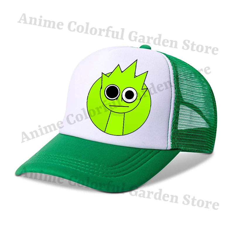 Sprunki Baseballové čepice pro rodiče a děti Anime Kreslené postavičky Hip hop Ploché čepice Muži Ženy Děti Letní móda Ochrana před sluncem Prodyšné čepice Dárky