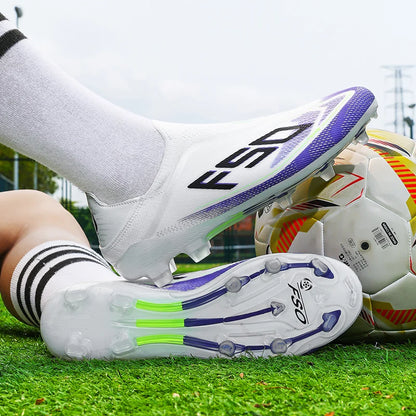 Men's Soccer Cleats Professional Football Boots Society Turf Breathable Mesh Youth Soccer Shoes Anti-Skid Male Sneakers Chuteira