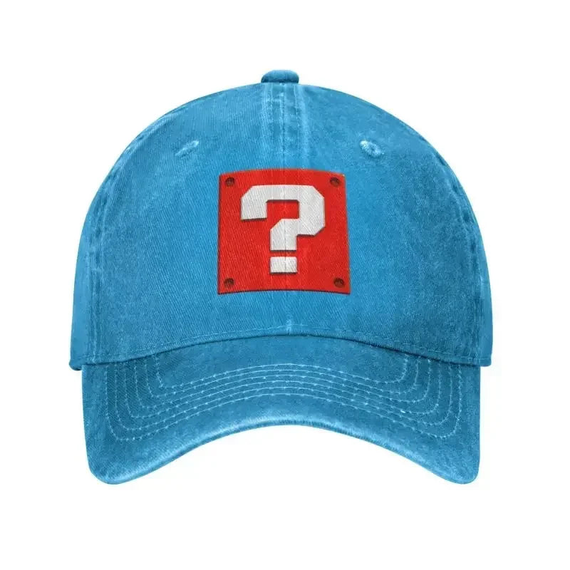 Op maat gemaakte, modieuze Cartoom-game-vraagblok-baseballpet voor dames en heren, verstelbaar, unisex, katoen, ‘dad hat’, prestatiegerichte snapback-petten