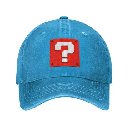 Op maat gemaakte, modieuze Cartoom-game-vraagblok-baseballpet voor dames en heren, verstelbaar, unisex, katoen, ‘dad hat’, prestatiegerichte snapback-petten