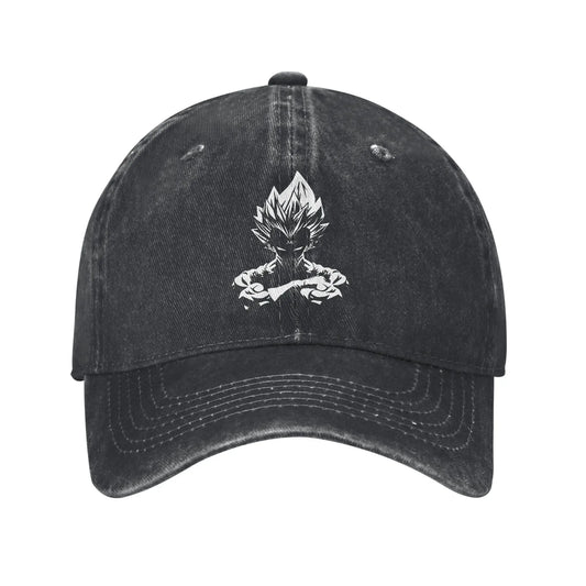 Produit gaming premium Fraquane, Dragon Ball Z Goku DBZ Unisex Style Baseball Caps Saiyan Distressed Denim Hats Cap Retro Workouts Unstructured Soft Snapback Cap