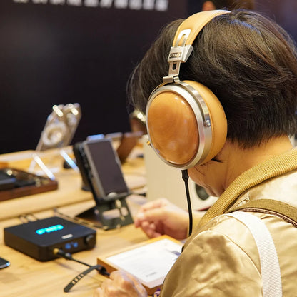 FiiO FT1 Professional Wired HiFi Monitor Headphones – North American Walnut Over-Ear Dynamic Stereo Headset with Leather & Metal Build
